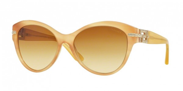 Versace VE4283B Sunglasses, 640/2L STRIPED HONEY (HONEY)