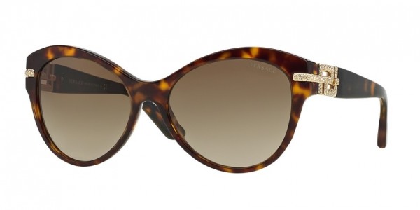Versace VE4283BA Sunglasses, 108/13 HAVANA (BROWN)