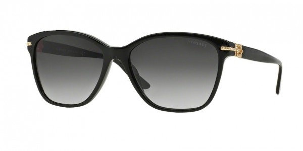 Versace VE4290B Sunglasses, GB1/8G BLACK (BLACK)