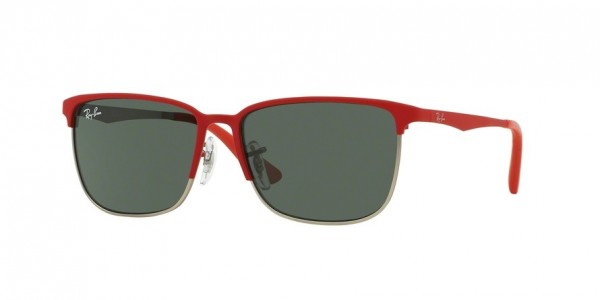 Ray-Ban Junior RJ9535S Sunglasses, 245/71 TOP MATTE RED ON SILVER (RED)