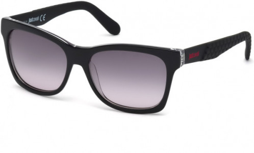 Just Cavalli JC649S Sunglasses, 01B - Shiny Black  / Gradient Smoke