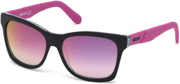 Just Cavalli JC649S Sunglasses, 01U - Shiny Black  / Bordeaux Mirror
