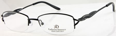 Catherine Deneuve CD-0296 (CD-296) Eyeglasses, P93 (SBLK) - Satin Black