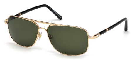 Montblanc MB-508S Sunglasses, 28N - Shiny Rose Gold / Green