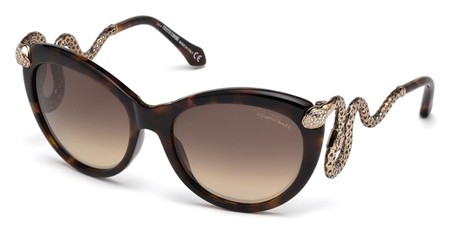 Roberto Cavalli MENKAB Sunglasses, 50F - Dark Brown/other / Gradient Brown