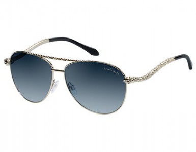Roberto Cavalli HOEDUS Sunglasses, 28W - Shiny Rose Gold / Gradient Blue