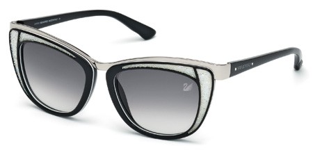 Swarovski DIVA Sunglasses, 05B - Black/other / Gradient Smoke