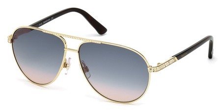 Swarovski ELIS Sunglasses, 32P - Gold / Gradient Green