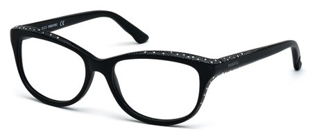 Swarovski DAME Eyeglasses, 002 - Matte Black