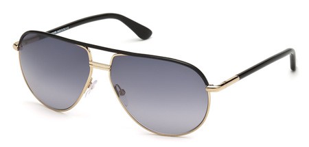 Tom Ford COLE Sunglasses, 01B - Shiny Black / Gradient Smoke