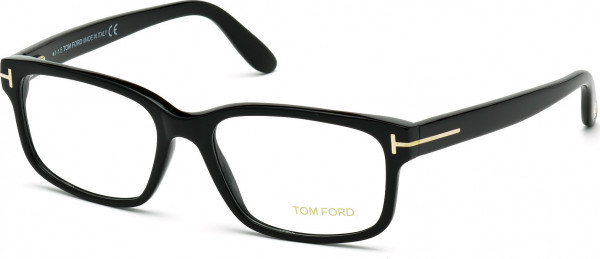 Tom Ford FT5313 Eyeglasses, 001 - Shiny Black / Shiny Black