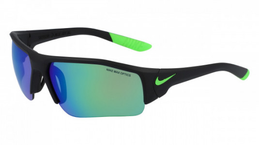 Nike SKYLON ACE XV JR R EV0910 Sunglasses, (013) MT BLK/RAGE GRN/GRY W/GREEN MI