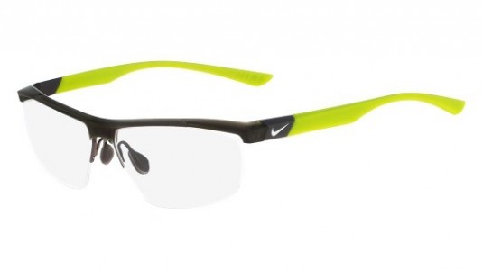 Nike NIKE 7077 Eyeglasses, (229) MT CRYSTAL CARGO KHAKI-CYBER