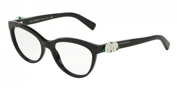 Dolce & Gabbana DG3224 Eyeglasses, 921 BLACK (BLACK)
