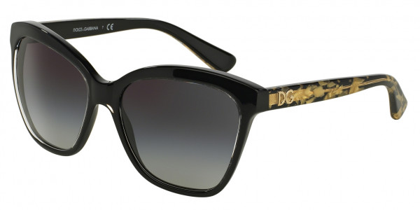 Dolce & Gabbana DG4251 Sunglasses, 29178G CRYSTAL ON BLACK (BLACK)