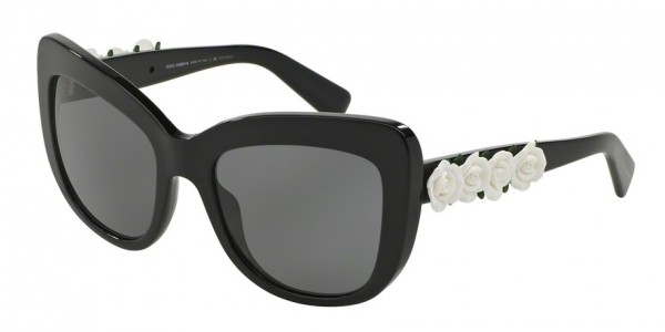 Dolce & Gabbana DG4252 Sunglasses, 921/81 BLACK (BLACK)