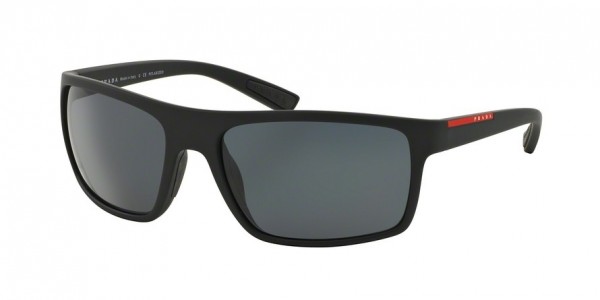 Prada Linea Rossa PS 02QS Sunglasses, DG05Z1 BLACK RUBBER (BLACK)