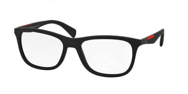 Prada Linea Rossa PS 04FV Eyeglasses, DG01O1 BLACK RUBBER (BLACK)