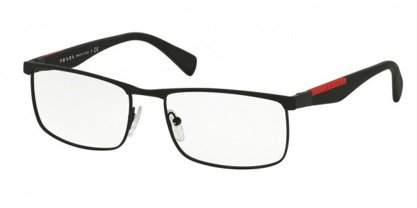 Prada Linea Rossa PS 54FV Eyeglasses, DG01O1 BLACK RUBBER (BLACK)