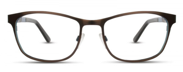 Adin Thomas AT-316 Eyeglasses, 3 - Chocolate / Denim / Black