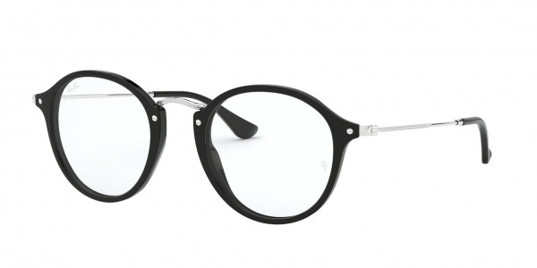 Ray-Ban Optical RX2447V ROUND Eyeglasses, 2000 BLACK (BLACK)