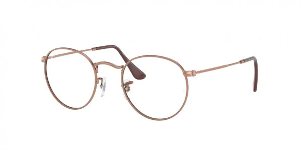 Ray-Ban Optical RX3447V ROUND METAL Eyeglasses, 3094 ROUND METAL ROSE GOLD (GOLD)