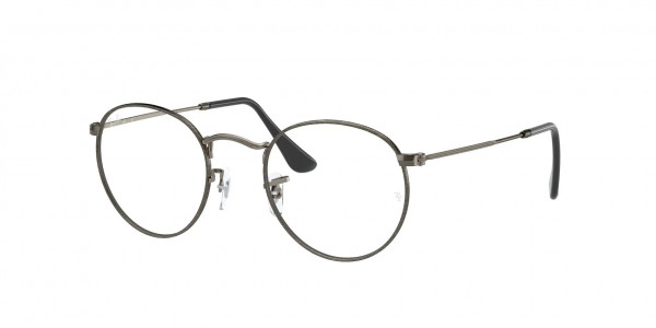 Ray-Ban Optical RX3447V ROUND METAL Eyeglasses, 3118 ROUND METAL ANTIQUE GUNMETAL (GREY)