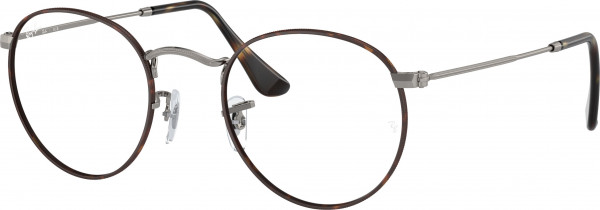 Ray-Ban Optical RX3447V ROUND METAL Eyeglasses, 3174 ROUND METAL HAVANA ON GUNMETAL (TORTOISE)