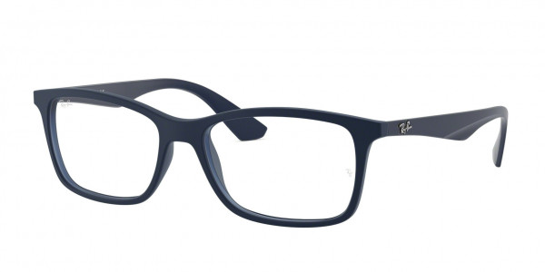 Ray-Ban Optical RX7047 Eyeglasses, 5450 MATTE TRANSPARENT BLUE (BLUE)