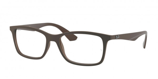 Ray-Ban Optical RX7047 Eyeglasses, 5451 MATTE TRANSPARENT BROWN (BROWN)