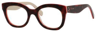 Celine Celine 41362 Eyeglasses, 0A26(00) Havana Red Beige