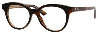 Christian Dior Montaigne 5 Eyeglasses, 0G7J(00) Havana Crystal Havana