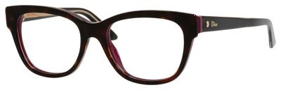 Christian Dior Montaigne 6 Eyeglasses, 0G90(00) Havana Crystal Lilac Black