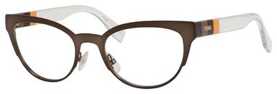 Fendi Fendi 0081 Eyeglasses, 0E1H(00) Brown Matte Tpequin White