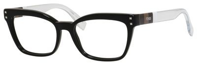 Fendi Fendi 0084 Eyeglasses, 0E6I(00) Black Pequin White