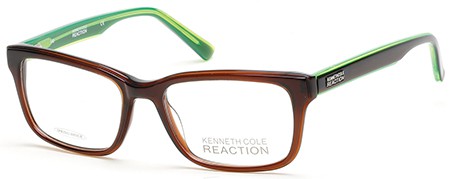Kenneth Cole Reaction KC-0773 Eyeglasses, 048 - Shiny Dark Brown