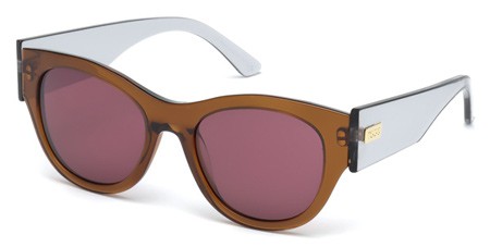 Tod's TO-0167 Sunglasses, 50S - Dark Brown/other / Bordeaux