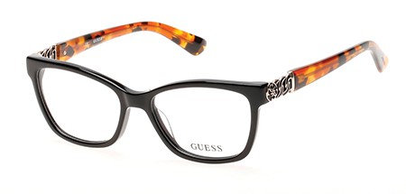 Guess GU-2492 (GU2492) Eyeglasses, 001 - Shiny Black
