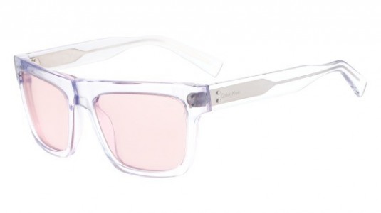 Calvin Klein CK4286S Sunglasses, (971) CRYSTAL CLEAR WITH PINK LENS