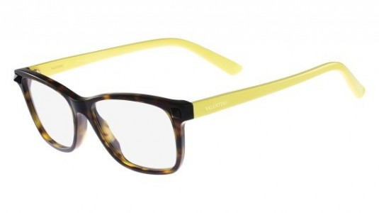 Valentino V2694 Eyeglasses, (203) DARK HAVANA-YELLOW