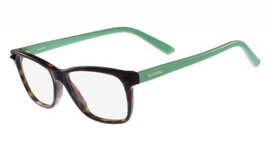 Valentino V2694 Eyeglasses, (248) DARK HAVANA-GREEN