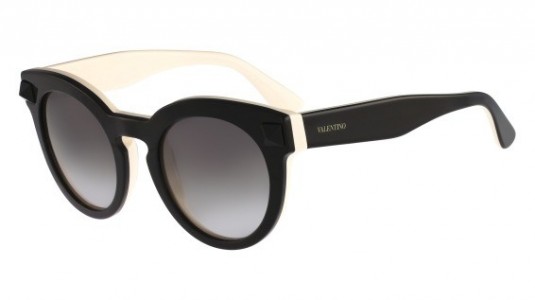 Valentino V713S Sunglasses, (018) BLACK-IVORY