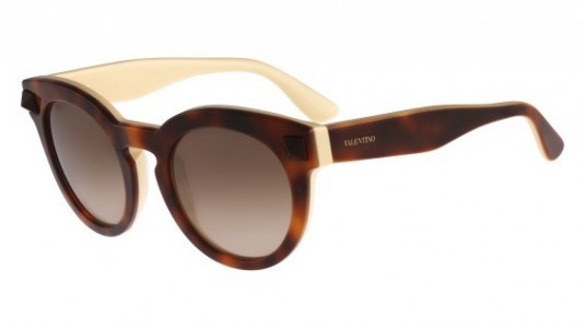 Valentino V713S Sunglasses, (237) HAVANA-IVORY