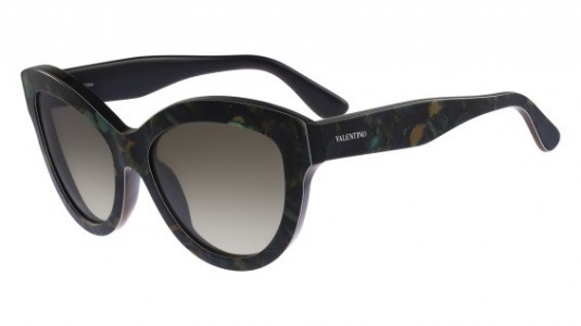 Valentino V719SB Sunglasses, (962) CAMOU BUTTERFLY ARMY GREEN