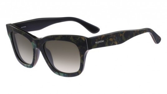 Valentino V720SB Sunglasses, (962) CAMOU BUTTERFLY ARMY GREEN