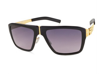 ic! berlin M13 BjörnsonstraBe Sunglasses, Sun-Gold-Obsidian / Black to Grey