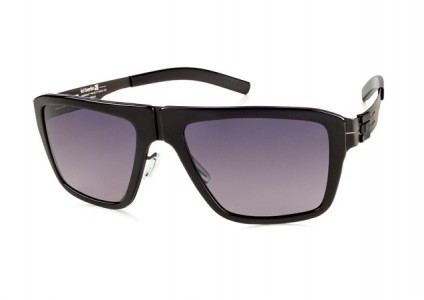 ic! berlin M13 BjörnsonstraBe Sunglasses, Black-Obsidian / Black to Grey