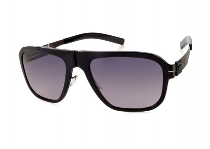 ic! berlin M8 Pappelplatz Sunglasses, Black-Obsidian / Black to Grey