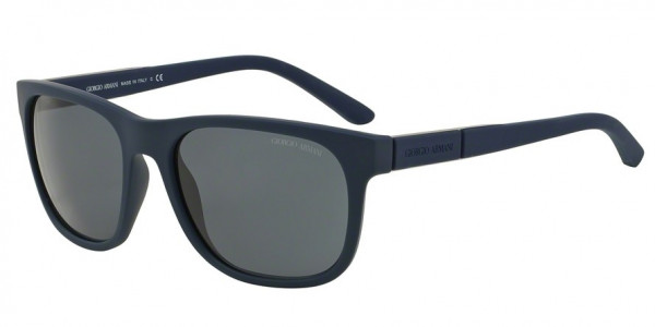Giorgio Armani AR8037 Sunglasses, 506587 BLUE RUBBER (BLUE)