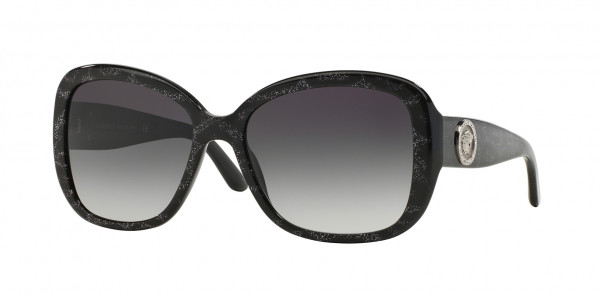 Versace VE4278BA Sunglasses, 51368G ANIMALIER BLACK/BLACK (MULTI)